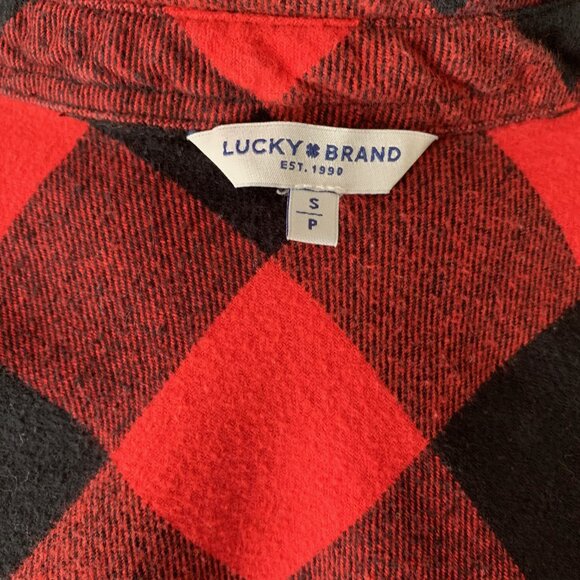 Lucky Brand Long Sleeve Button Up 100% Cotton Plaid Flannel Shirt - Picture 7 of 10